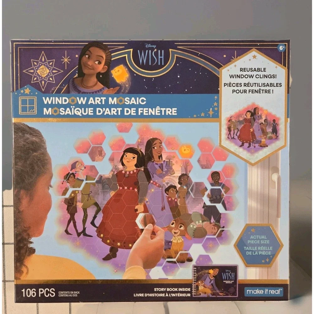 Make‎ It Real Disney Window Art | Wish |Asha & Valentino | DIY Mosaic, Craft NEW
